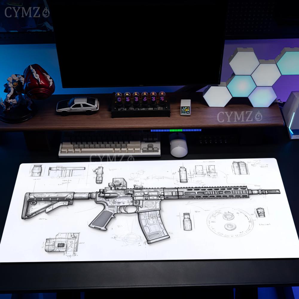 Gaming Accessories Drawing - AR 라이플 및 부품 도면 스티치