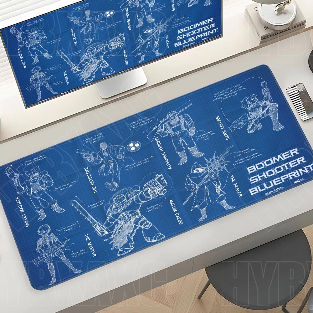 Gaming Accessories Drawing - 블랙 대형 마우스 패드 엔지니어 기계식