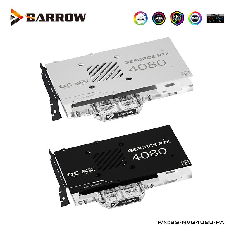Nvidia Vga Rtx 4080 - 배로우 GPU 워터 블럭은 백플레이트, 5V