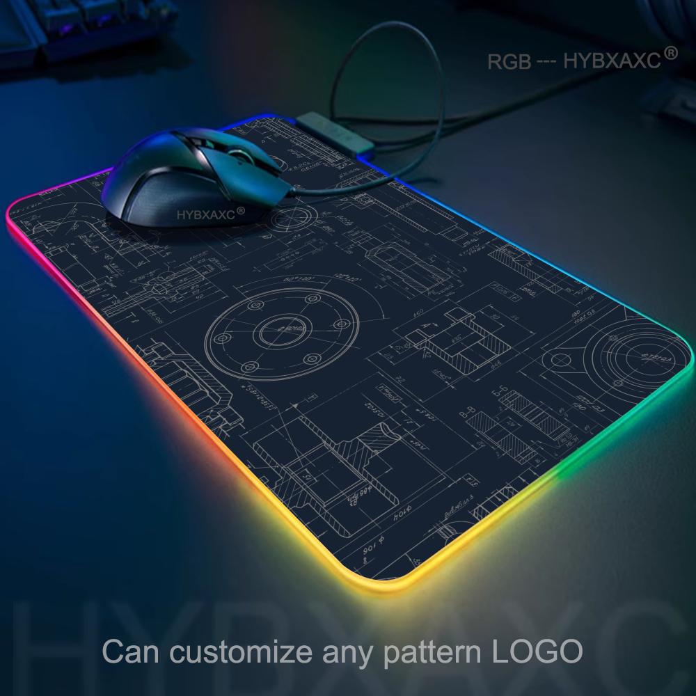Gaming Accessories Drawing - 기계식 드로잉 RGB 마우스 패드 게이밍
