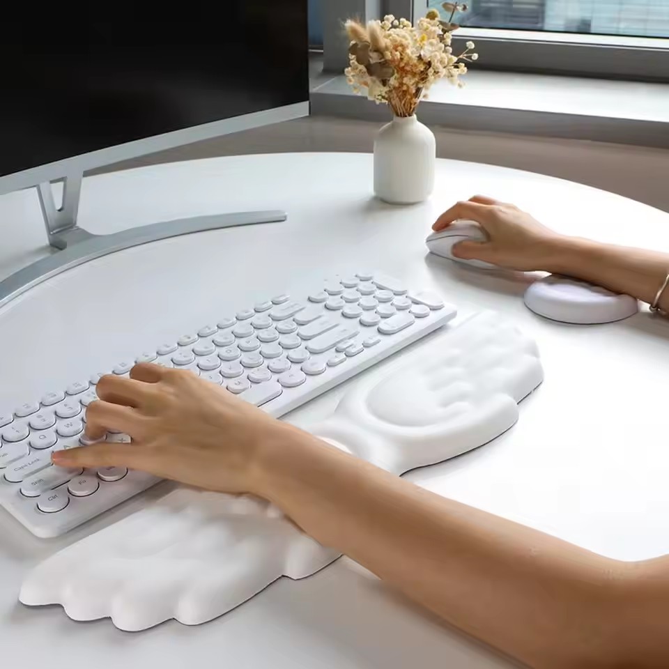 키보드 마우스 손목 받침대 엔젤 윙 메모리폼 마우스 패 - Gaming Accessories Girly 리뷰 및 가격