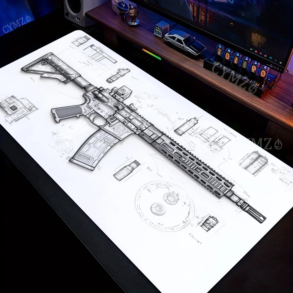 AR 라이플 및 부품 도면 스티치 처리된 가장자리가 있 - Gaming Accessories Drawing 리뷰 및 가격