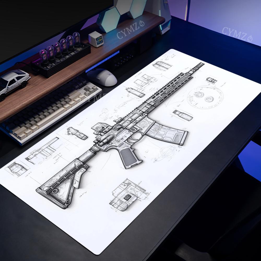 AR 라이플 및 부품 도면 스티치 처리된 가장자리가 있 - Gaming Accessories Drawing 리뷰 및 가격
