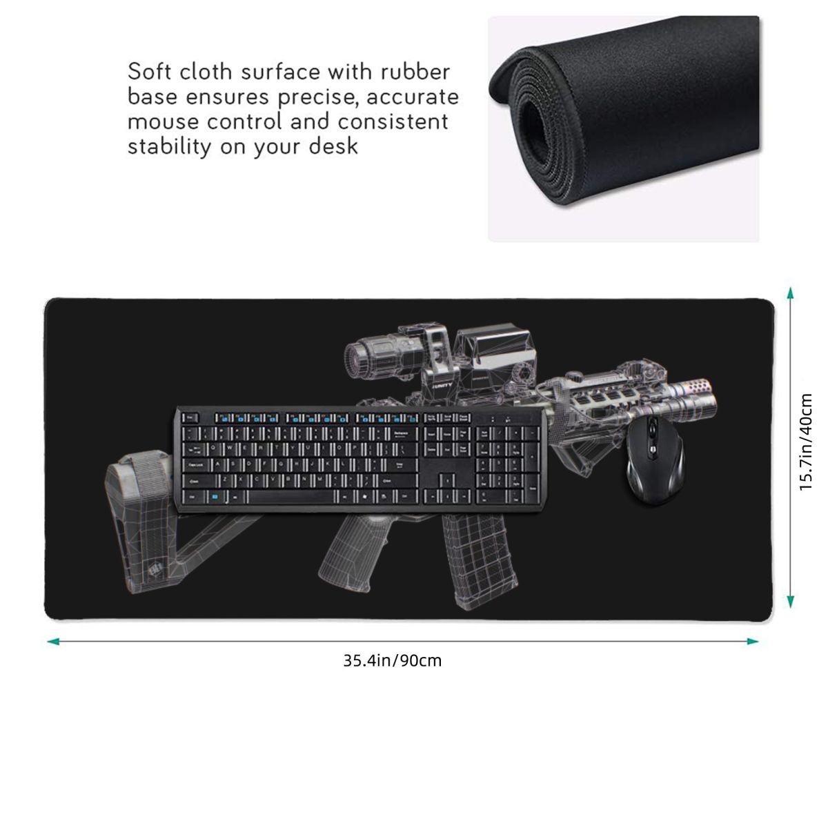 대형 마우스 패드 건 메카니컬 디자인 그림 게이머 노트 - Gaming Accessories Drawing 리뷰 및 가격