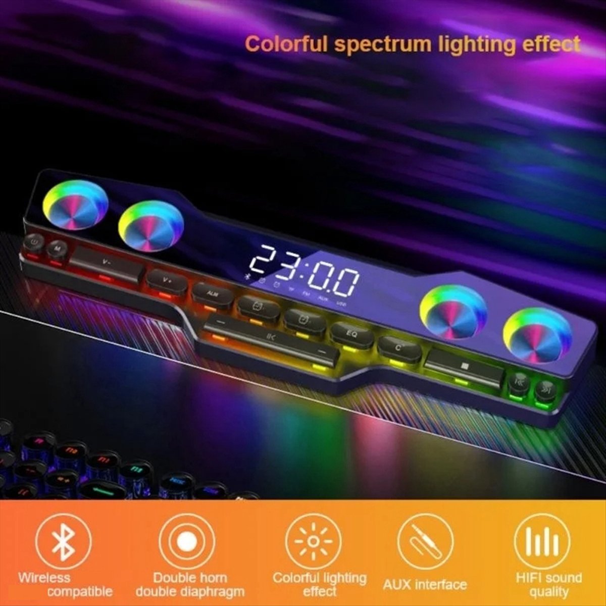 DTC5 V18 눈부신 컬러 스피커 홈 데스크탑 컴퓨터 - Gaming Accessories Kit 리뷰 및 가격