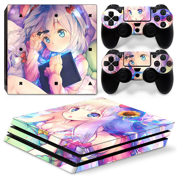 귀여운 소녀 스타일 보호 스티커, PS4 프로 콘솔,  - Gaming Accessories Drawing 리뷰 및 가격