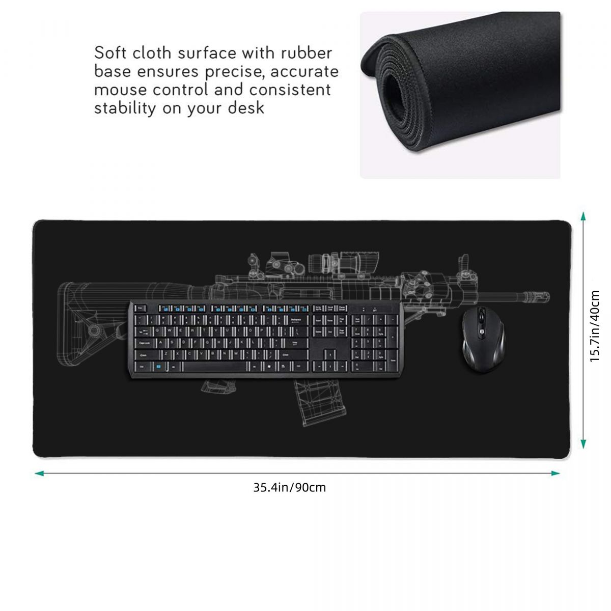 대형 마우스 패드 건 메카니컬 디자인 그림 게이머 노트 - Gaming Accessories Drawing 리뷰 및 가격