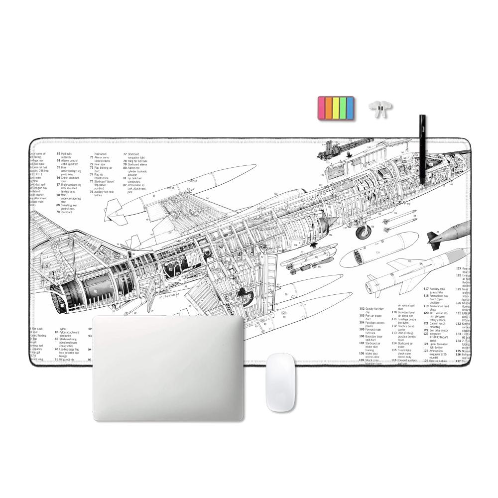 HYBXAXC 비행기 그림 흑백 게임용 마우스 패드 H - Gaming Accessories Drawing 리뷰 및 가격