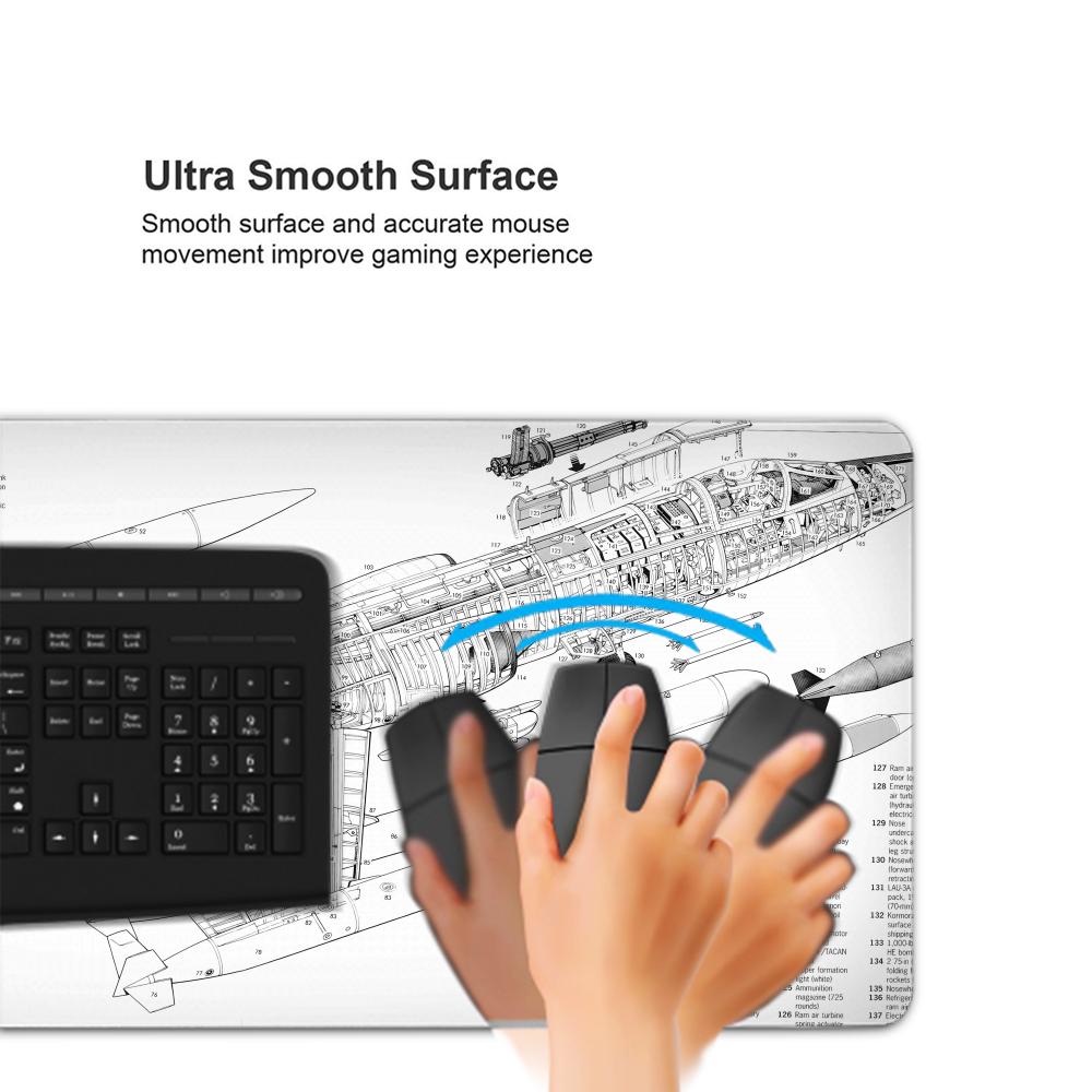 HYBXAXC 비행기 그림 흑백 게임용 마우스 패드 H - Gaming Accessories Drawing 리뷰 및 가격
